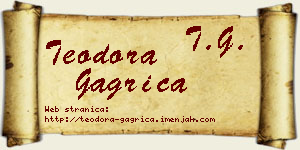 Teodora Gagrica vizit kartica